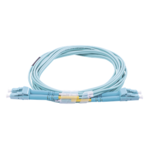 LINKEDPRO BY EPCOM LPFOM3LCLCR20 – Jumper de Fibra Óptica / Multimodo OM3 50/125 / LC-LC Dúplex / OFNR Riser / 2.0 mm / 20 m (65.62 ft) / Aqua