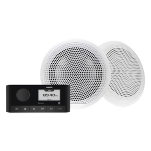 GARMIN 10-02405-50 – Estéreo Marino / 2 Zonas Independientes / Bluetooth 10 m (32.8 ft) / Potencia Pico 180 W / IPX6 / Pantalla 2.7 Pulgadas