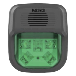 MACURCO - AERIONICS HS-G-HORN – Sirena Estrobo Color Verde Para Paneles y Detectores Macurco