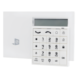 HONEYWELL HOME RESIDEO WMB621 – Teclado inalámbrico / Alfanumérico / Pantalla LCD 2x16 / Lector de proximidad / Batería 4 años / Compatible Videofied