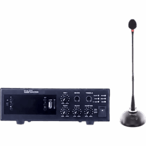 EPCOM PROAUDIO EPB120E/MIC – Kit de Amplificación / 120W / Bluetooth / MP3 / FM / XLR Phantom 48V / Micrófono Cuello de Ganso Cardioide / XLR 8 m (26.2 ft)