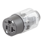 HUBBELL HUB-520-LC – Conector Iluminado / 20 A / 125 V CA / 2P 3H / NEMA 5-20R / LED 360° / -40°C a 75°C