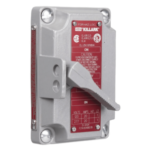 HUBBELL KILLARK HUB-XS2C – Tapa para Interruptor / 2 Polos / 20 A / 120/277 V CA / Aluminio / NEMA 3,7,9