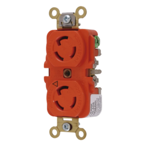 HUBBELL HUB-IG-4700A – Receptáculo Duplex de Media Vuelta / 15 A / 125 V CA / 2 Polos 3 Hilos / NEMA L5-15R / -40°C a 75°C / 0.10 ft x 0.27 ft x 0.14 ft