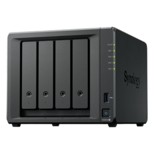 SYNOLOGY DS925+ – NAS 4 Bahías / Expandible a 9 Bahías / 2 Puertos 2.5GbE / 2 Ranuras M.2 NVMe / Procesador AMD Ryzen V1500B / 4 GB DDR4 ECC / Escritura Secuencial 565 MB/s / RAID Híbrido