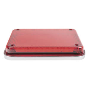 EPCOM INDUSTRIAL SIGNALING XLTE515R – Luz de Advertencia LED / 104 LEDs / 9x7" / 12 VCC / 1 A Máx / 10 Patrones de Destello / Montaje Permanente / Rojo