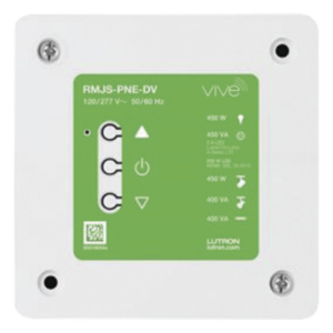 LUTRON ELECTRONICS RMJSPNEDV – Módulo de atenuación PowPak / Fase directa o inversa / 120/277 V / Hasta 450 W-VA / Clear Connect 431-437 MHz / 10 Pico + sensores / Sistema Vive