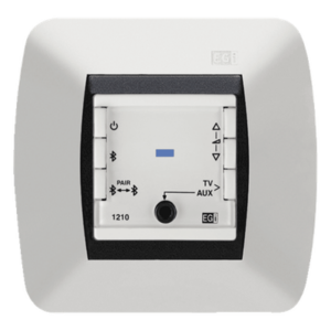 EGI AUDIO SOLUTIONS 121010H – Amplificador Bluetooth / Entrada AUX/TV / Potencia 2+2W RMS / Alimentación Universal 110-230VCA / Dimensiones 45x45x52 mm