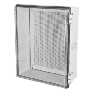TXPRO TXT-2535 – Gabinetes NEMA, cuerpo gris, cubierta transparente (250 x 350 x 150 mm), para interior y exterior