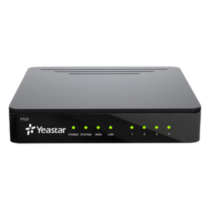 YEASTAR P520 – Conmutador IP PBX / 20 Extensiones / 10 Llamadas Simultáneas / Hasta 4 Puertos FXO/FXS / Grabación Nativa / UC Móvil y Escritorio / Integración WhatsApp y CRM / Transcripción IA