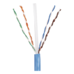 PANDUIT PUC5C04BU-CE – Bobina UTP Cat 5e / 305 m (1000 ft) / 24 AWG Cobre Sólido / PVC CM / 4 Pares / Azul