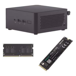 ASUS NUCI314I16G256G – Mini PC / Core 3-100U / DDR5 16GB / SSD 256GB M.2 / Soporta 96GB RAM / USB 3.2 Gen 2