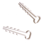 LINKEDPRO LPHOLD10 – Clips Sujetadores de Plástico / 6 a 12 mm / 100 Piezas / Fijación en Pared / UTP, Coaxial y Eléctrico Ligero