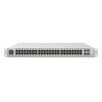 UBIQUITI USW-ENTERPRISE-48-POE – Switch PoE Administrable Capa 3 / 48 Puertos 2.5GbE RJ45 PoE+ / 4 Puertos 10G SFP+ / 720W PoE Total / Pantalla Táctil 1.3" / 320 Gbps