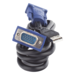 PLANET KVM-KC1-1.8 – Cable USB KVM / 1.8 m (5.91 pies) / VGA + USB Tipo A / Blindaje Coaxial / Calibre 28 AWG