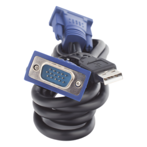 PLANET KVM-KC1-1.8 – Cable USB KVM / 1.8 m (5.91 pies) / VGA + USB Tipo A / Blindaje Coaxial / Calibre 28 AWG
