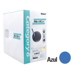 PANDUIT NUC6C04BU-ME – Bobina UTP Cat 6 / 305 m (1000 ft) / 24 AWG / PVC CM / 4 Pares / 250 MHz / PoE
