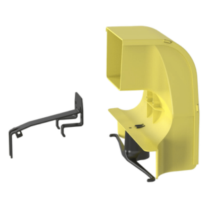 PANDUIT FRSPJ4X4LYL – Bajada para Canaleta de Enrutamiento de Fibra / Compatible 4x4, 6x4, 12x4, 24x4 / Reducción a 4x4 / Radio de Curvatura 50.8 mm / Color Amarillo