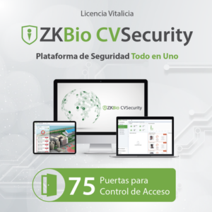 ZKTECO ZKCVACP75 – Licencia de Software / Control de Acceso / 75 Puertas / Vitalicia / Green Label / Paneles InBio