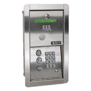 DKS DOORKING 1802-091 – Audioportero telefónico / Directorio 100 números / Control 2 puertas / Empotrable / Marcación 16 dígitos / Línea analógica o digital