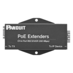 PANDUIT POEXRX1 – Receptor PoE/PoE+ / Hasta 610 m (2000 ft) / Cat5e/Cat6 / 10/100 Mbps / -40°C a 70°C