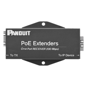 PANDUIT POEXRX1 – Receptor PoE/PoE+ / Hasta 610 m (2000 ft) / Cat5e/Cat6 / 10/100 Mbps / -40°C a 70°C