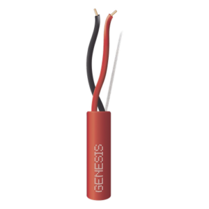 GENESIS 4511-1104/1000 – Bobina de Cable / 305 m (1000 pies) / 2 x 16 AWG / Plenum FPLP CL3P FT6 / Rojo / Detección de Incendio y Evacuación