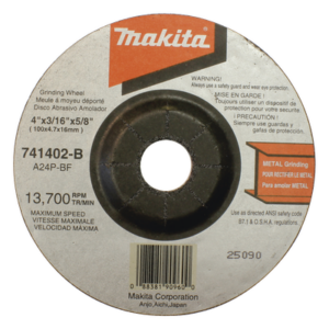 MAKITA B-44264 – Disco abrasivo de desbaste / 4 1/2" eje 7/8" / Espesor 6 mm / Calidad estándar