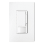 LUTRON ELECTRONICS MSCLOP153MWH – Atenuador de Pared con Sensor de Ocupación y Vacancia / 120 V / 600 W Incandescente-Halógeno / 150 W LED-CFL / 180° / 81 m² (871.9 ft²) / Unipolar o Multilocalización