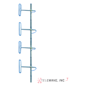 TELEWAVE, INC ANT-150D6-9 – Antena Base VHF / 4 Dipolos / 138-174 MHz / Ganancia 6-9 dB / 16.2 x 3 ft / Resistencia Viento 281 km/h