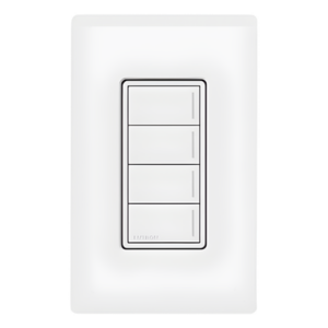 LUTRON RADIORA 3 RRSTW4BSW – Teclado de Escenas / 4 Botones Programables / Barra Luminosa Localizadora / RadioRA 3 / Nieve Satinado