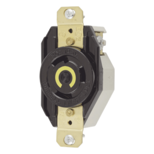 HUBBELL HUB-HBL-2610 – Receptáculo Industrial de Media Vuelta / 30 A / 125 V CA / 2 Polos 3 Hilos / NEMA L5-30R / 3.28 x 1.7 in