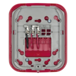 FIRE-LITE WAV-RL – Base Inalámbrica Direccionable / Montaje en Pared / Salida 24 VDC / Red de Malla Swift / Color Rojo / UL y ULC Certificada