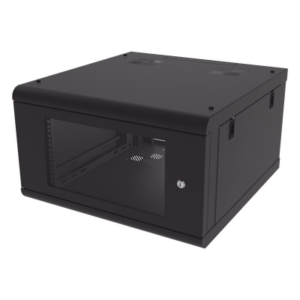 LINKEDPRO SR-1906-GN2G – Gabinete de Pared / 6U / 19 in / 635 mm (2.08 ft) Profundidad / Cristal Templado / Acero Calibre 18 / 100 kg Carga