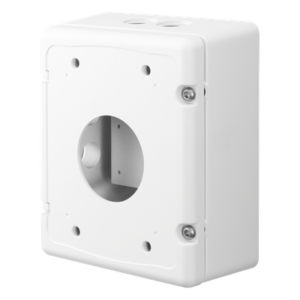 Hanwha Techwin Wisenet SBP-300NBW – Caja de Conexiones / Acero y Aluminio / IP66 / 185 x 221 x 94.3 mm / 7.28 x 8.70 x 3.71 in / 3.4 kg / Blanco
