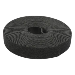 PRECISION PST-C05-001-BK – Cinta de Contacto Autoadherente / 1.6 cm x 25 m (82 pies) / Gancho y Bucle Espalda con Espalda / Negro