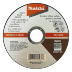 MAKITA D18409 – Disco de Corte / Acero Inoxidable / 115 mm (4-1/2') / Eje 7/8' / Espesor 1.2 mm