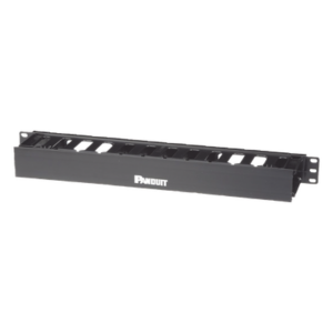 PANDUIT WMPFSE – Organizador de Cables Horizontal / 1UR / 19 pulgadas (483 mm) / Solo Frontal / Gestión Coaxial, Fibra y Categoría 5e/6