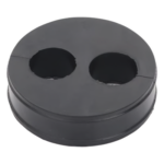 SYSCOM TOWERS CI-2-78 – Inserto de Caucho / 2 Orificios 7/8 in / Diámetro Exterior 85 mm (3.34 in) / Grosor 25.4 mm (1 in) / EPDM / Sellado Hermético