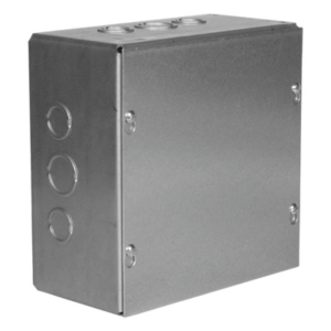 RACO HUB-SC-1212-04G – Caja de Conexiones / Acero Galvanizado / 12 x 12 x 4.188 in / 6 Entradas Laterales-Finales / UL Listed