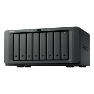 SYNOLOGY DS1825+ – NAS Empresarial / 8 Bahías / AMD Ryzen V1500B / 8 GB DDR4 ECC / 2 Puertos 2.5GbE / Expansión 10GbE/25GbE / Caché M.2 NVMe / Lectura 2,239 MB/s
