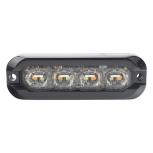ECCO ED3793AW – Luz de Advertencia Direccional Flexible / 8 LED Dual Color / Montaje Curvo 120° / 69 Patrones de Destello / IP69K / 12-24 V