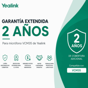 YEALINK VCM35-AMS-2YEAR – Garantia Extendida de 2 años para micrófono VCM-35 de Yealink