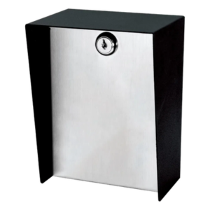 ENFORCER SECOLARM BP-601 – Gabinete para Montaje en Poste / Acero 1.2 mm / Pintura en Polvo / IP65 / Placa Frontal de Acero Inoxidable / 128x170x94 mm