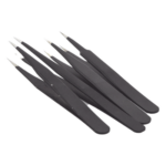 EPCOM POWERLINE EP-TWP-4 – Juego de Pinzas Antiestáticas / 4 Piezas / Plástico Carbonizado / 12.3 cm / 17 g
