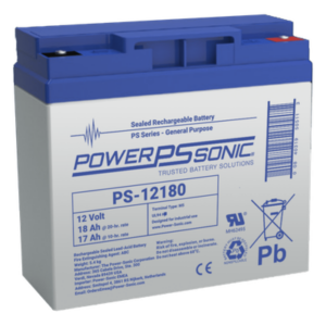 POWER SONIC PS-12180-M5 – Batería de Respaldo AGM/VRLA / 12V / 18Ah / Terminales M5 / Vida Útil 5 Años / Libre de Mantenimiento