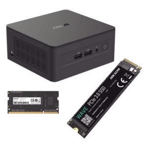 ASUS NUCASI513I16G512G – Kit Mini PC Barebone / Core i5-1340P 13 Gen / 16 GB DDR4 / 512 GB NVMe SSD / WiFi 6 / 2.5 GbE / 4 Monitores