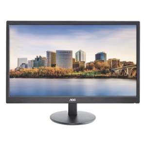 AOC M2470-SWH – Monitor LED de 24", Resolución 1920 x 1080 Pixeles con Entradas de Video VGA/HDMI. Panel MVA y Altavoces Integrados. Compatible VESA