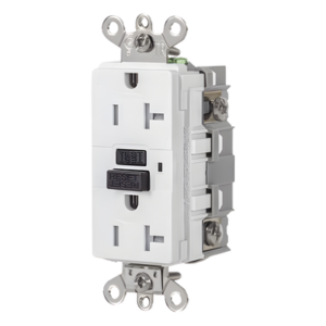 HUBBELL HUB-GFS-G5362-W – Contacto GFCI / 20 A / 125 V / Resistente a Intemperie / A Prueba de Manipulaciones / Grado Industrial / NEMA 5-20R / Blanco