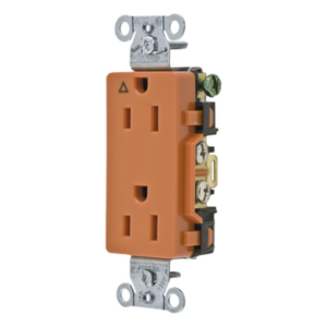 HUBBELL HUB-IG15DR – Contacto Dúplex / 15A 125V / NEMA 5-15R / 2 Polos 3 Hilos / Grado Comercial Decorativo / Nylon / -40°C a 75°C